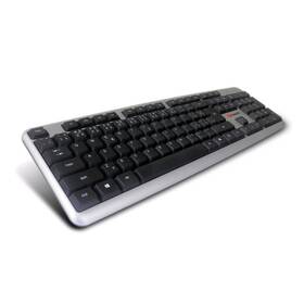 Klávesnica C-Tech KB-102 SLIM, CZ/SK čierna/strieborná

