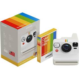 Instantný fotoaparát Polaroid Now Gen 3 Bundle Color Film (8 ks) biely

