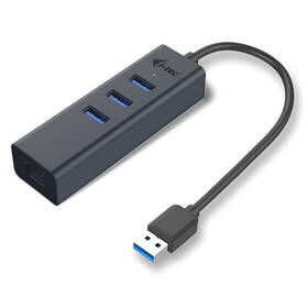 USB Hub i-tec USB-A/3x USB 3.0 + LAN sivý

