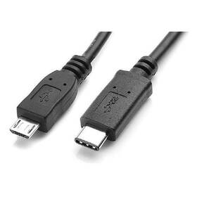 Kábel AQ USB 3.1 USB-C samec - USB Micro-B samec , 1 m čierny

