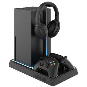 Dokovacia stanica FIXED pre Xbox Series X a S s odvetrávaním a nabíjaním pre dva ovládače Xbox čierna

