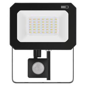 Reflektor EMOS SIMPO 30W 3000LM IP44 NW PIR čierny


