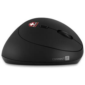 Myš Connect IT vertikálna, ergonomická pre ženy čierna

