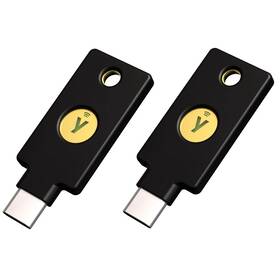 Bezpečnostný token Yubico YubiKey 5C NFC, 2 ks čierny

