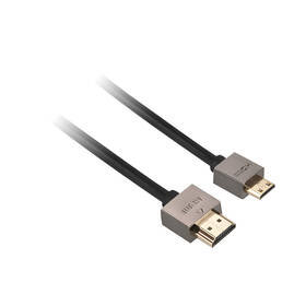 Kábel GoGEN HDMI/HDMI mini, 1,5m, v1.4, pozlátený, High speed, s ethernetom čierny

