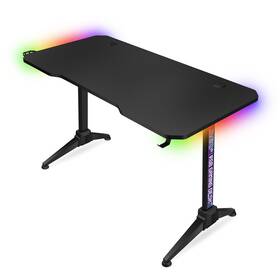 Herný stôl Connect IT NEO+ s RGB podsvietením čierna farba
