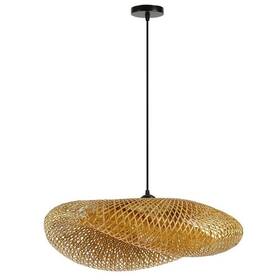 Závesné svietidlo IMMAX BOHO HILO, D80cm, E27, bambus čierne/hnedé

