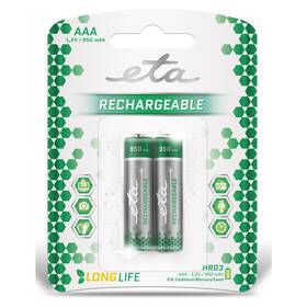  Batéria nabíjacia ETA AAA, HR03, 950mAh, Ni-MH, blister 2ks