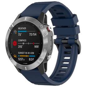 Remienok FIXED Silicone Strap na Garmin QuickFit 22 mm modrý

