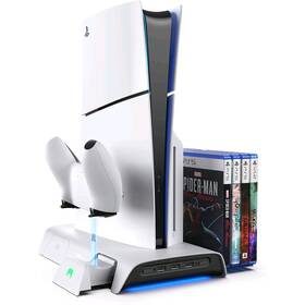 Dokovacia stanica KIWI design D3 Cooling Station for PS5 Slim čierna/biela

