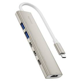 USB Hub Epico UltraHub 6in1 Slim Alu EH20 USB-C biely

