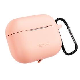 Puzdro Epico silikónové s karabínou pre AirPods Pro 3 ružové

