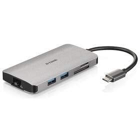 USB Hub D-Link USB-C/HDMI, 3x USB 3.0, RJ45, USB-C, SD, Micro SD 
