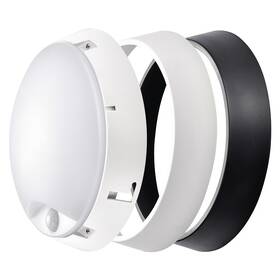 LED stropné svietidlo EMOS Zuri, kruh, 14W, neutrálna biela, pohybové čidlo čierne/biele

