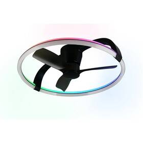 LED stropné svietidlo Reality R64262932 STOCKHOLM, s ventilátorem čierne

