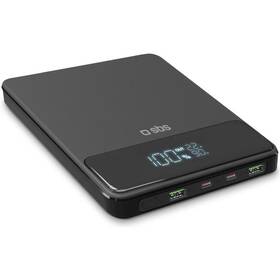 Powerbank SBS Slim 2x USB-A/2x USB-C, PD, 100 W, 20000 mAh čierna

