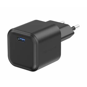 Nabíjačka do siete Swissten GAN 1x USB-C 35W PD čierna

