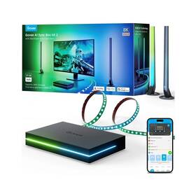 LED pásik Govee AI Sync Box Kit 2 Smart 27-34" + LED panely, 1,68 m čierny

