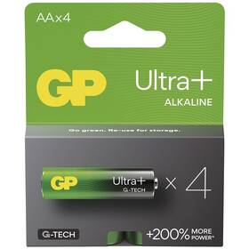 Batéria alkalická GP Ultra Plus AA (LR6), 4 ks 

