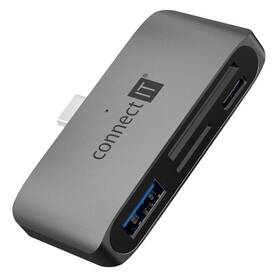 Čítačka pamäťových kariet Connect IT CompactPRO + USB hub 

