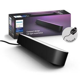 Stolové svietidlo Philips Play White and Color Ambiance Single Pack čierna farba
