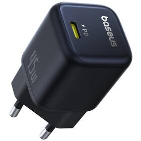 Nabíjačka do siete Baseus PicoGo GaN USB-C PD 45 W čierna


