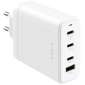 Nabíjačka do siete FIXED GaN, 3xUSB-C, 1xUSB-A, PD 3.0, 120W biela

