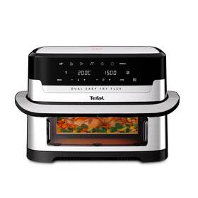 Fritéza teplovzdušná Tefal Dual Easy Fry Flex EY922DE0, 5,5 l + 3,5 l strieborná

