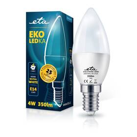 LED žiarovka ETA EKO LEDka sviečka 4W, E14, neutrálna biela 

