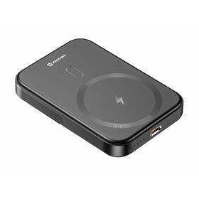 Powerbank Swissten 5000 mAh, PD 20W (kompatibilný s MagSafe) čierny

