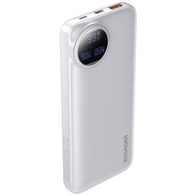 Powerbank Essager s digitálnym displejom a integrovaným káblom 10000 mAh 22,5 W biela

