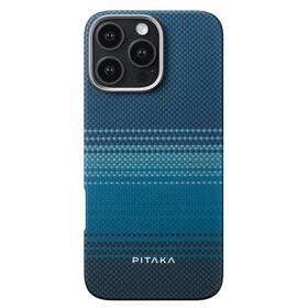 Kryt na mobil Pitaka Tactile Woven Moonrise na Apple iPhone 16 Pro Max čierny/modrý

