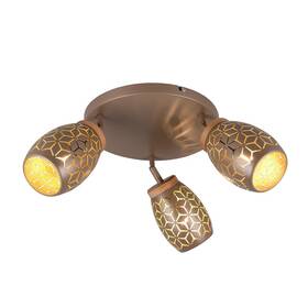 LED stropné svietidlo Reality BIDAR, E14 hnedé


