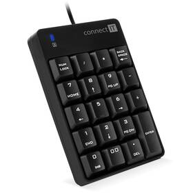 Klávesnica Connect IT NumCALC CKB-0060-BK, numerická čierna


