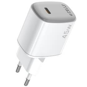 Nabíjačka do siete Celly USB-C, GaN, 45 W biely

