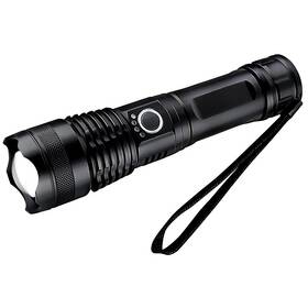 Lampáš Solight 1000 lm,  fokus, 2800 mAh Li-Ion, USB čierna


