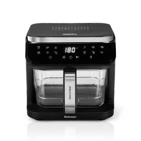 Fritéza teplovzdušná Rohnson R-2890 Glass & Steel HealthFry, 5,5 l čierna

