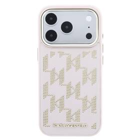 Kryt na mobil Karl Lagerfeld PU Perforated Monogram MagSafe na Apple iPhone 17 Pro ružový

