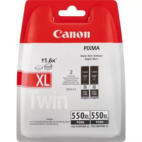 Cartridge Canon PGI-550 XL, 2x 500 strán, Twin (2pack) čierna

