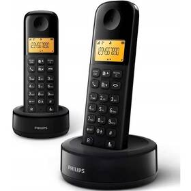 Domáci telefón Philips D1602B/53 čierna farba
