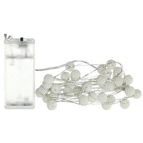 Vianočné osvetlenie RETLUX RXL 489 Girlanda s perlami 20 LED, teplá bílá 

