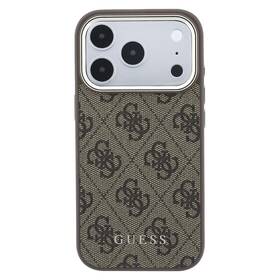 Kryt na mobil Guess 4G Gold Frame MagSafe na Apple iPhone 18 Pro hnedý

