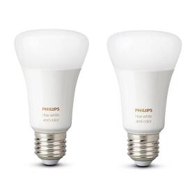Inteligentná žiarovka Philips Bluetooth 9W, E27, White and Color Ambiance (2ks) 
