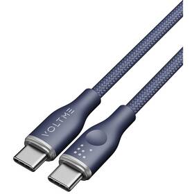 Kábel Voltme Powerlink Rugg Series USB-C/USB-C, CTC 5A/100W 1,8m modrý

