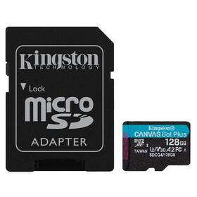 Pamäťová karta Kingston MicroSDXC 128GB U3 UHS-I (200R/100W) + adaptér 

