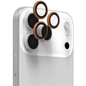 Ochranné sklo šošovky fotoaparátu ZAGG InvisibleShield Premium GL (CameraRings) na Apple iPhone 17 Pro/17 Pro Max/16 Pro/16 Pro Max/15 Pro/15 Pro Max oranžové

