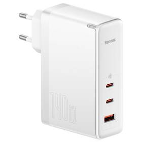 Nabíjačka do siete Baseus GaN5 Pro, 2x USB-C + USB-A 140W biela

