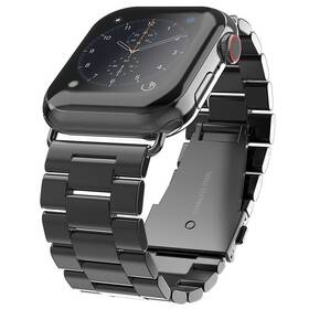 Remienok Swissten na Apple Watch, kovový, 38/40/41 mm čierny

