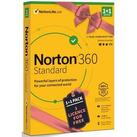 Softvér Norton 360 STANDARD 10GB CZ 1 užívateľ / 1 zariadenie / 12 mesiacov 1+1 ZADARMO (BOX) 


