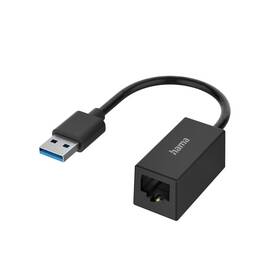 Redukcia Hama USB (M)/RJ45 (F), Gigabit Ethernet čierna

